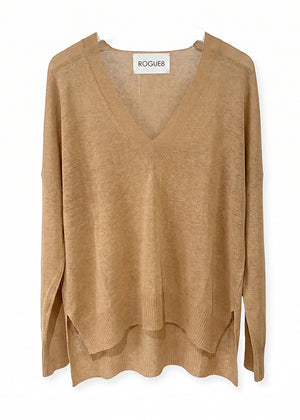 Basics Aie Sweater Tan