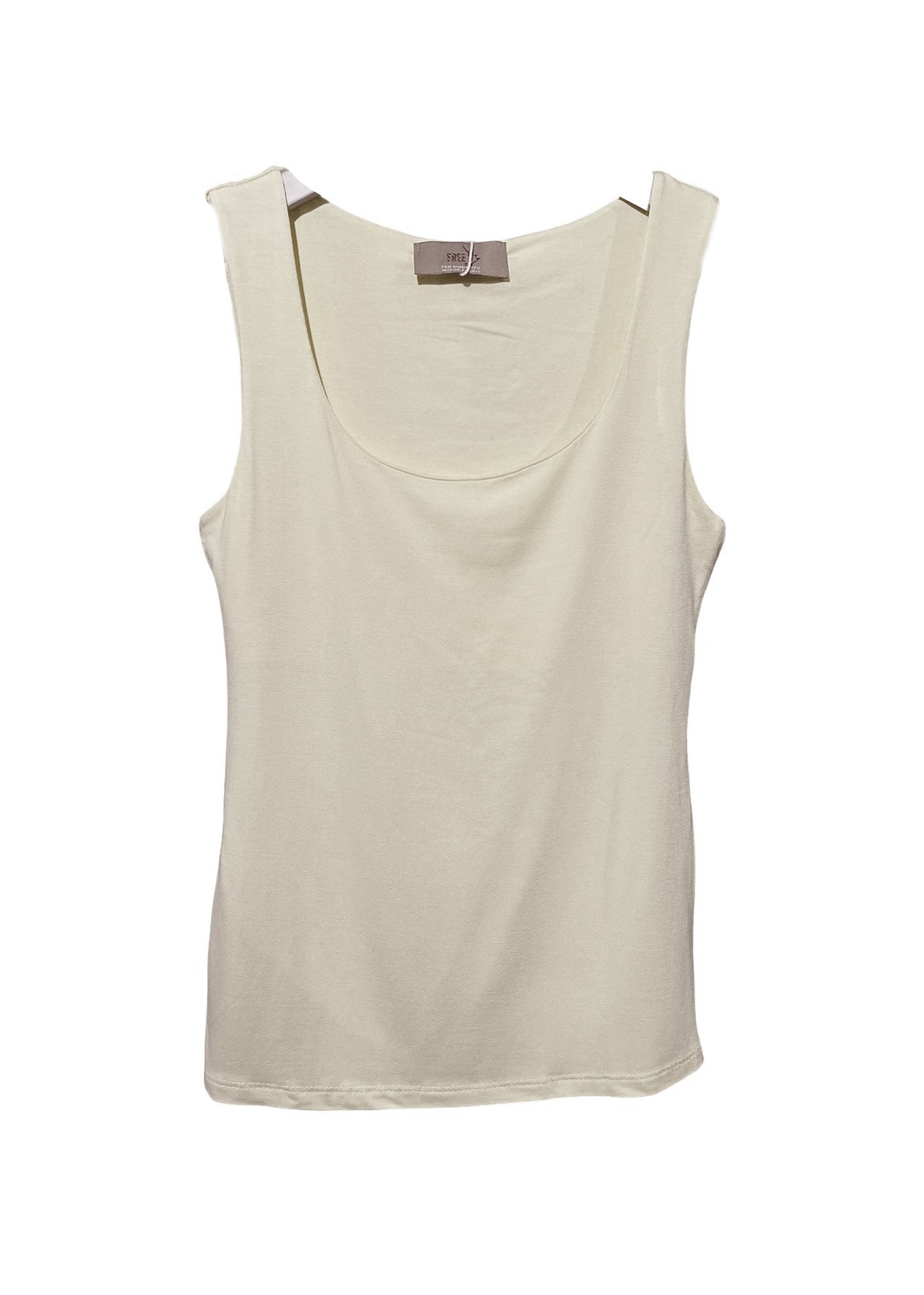 Beige tank top on a white background