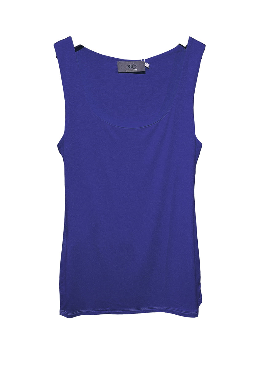 Blue tank top on a white background