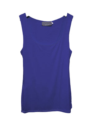 Blue tank top on a white background