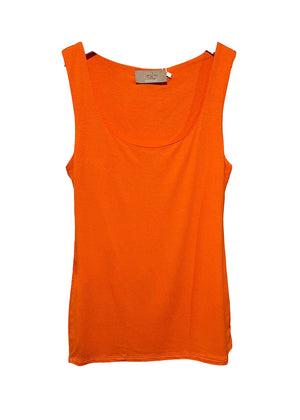 Orange tank top on a white background