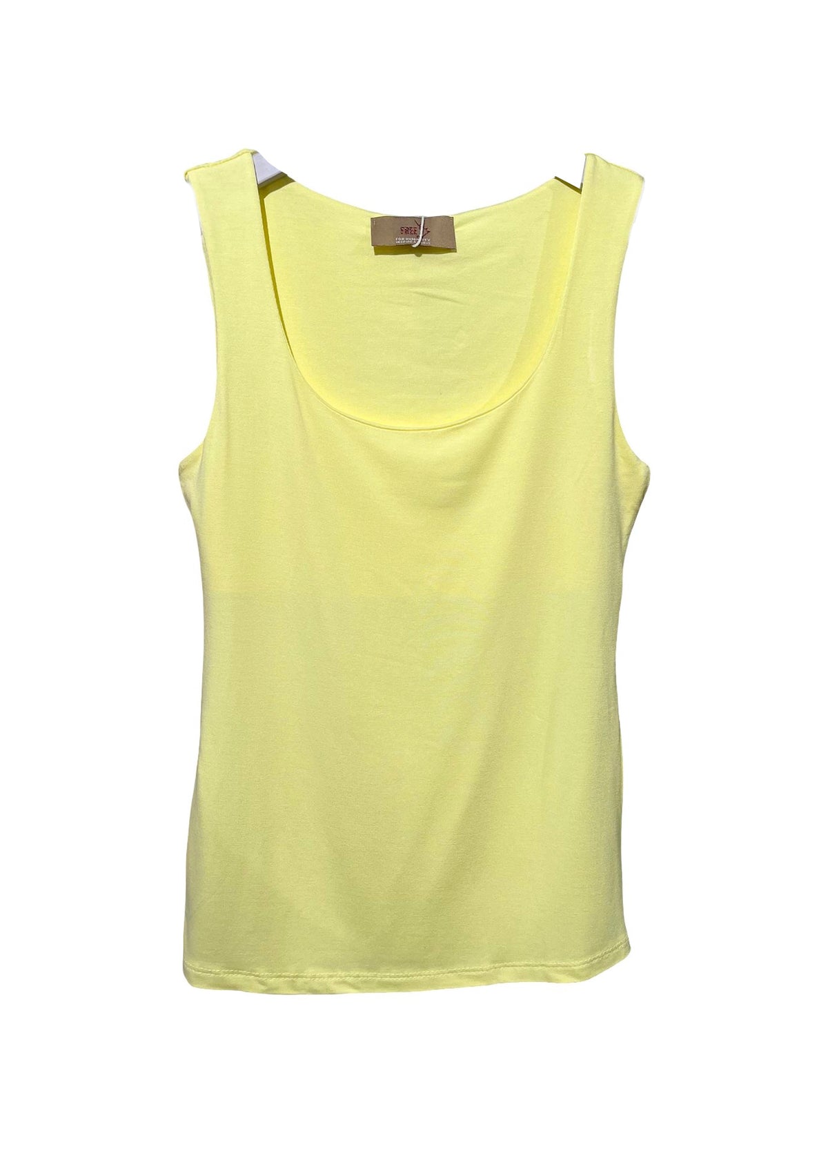 Yellow tank top on a white background