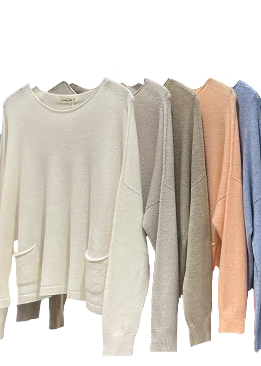 Aloe Vera Sweater Pockets White Rogue8