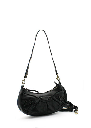 The small postman bag is a stylish and practical accessory made from high-quality lambskin. The bag features adjustable shoulder straps( shorter and longer)