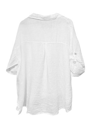 White oversized shirt on a white background