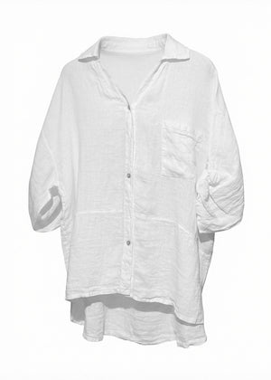 White button-up shirt on a white background