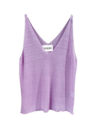 Be it your classic gal or a punk rock chick, this timeless top has got you covered. This versatile top will fulfill all your fashion cravings. A very simple large top, with a wide V front/ back, sleeveless, light and slight transparent knitted tank top