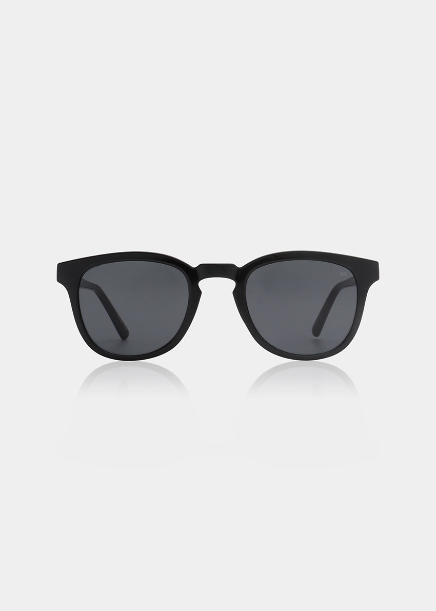 Black sunglasses on a white background