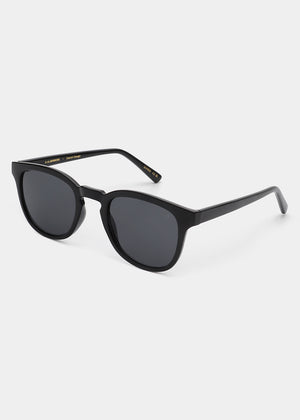 Black sunglasses on a white background
