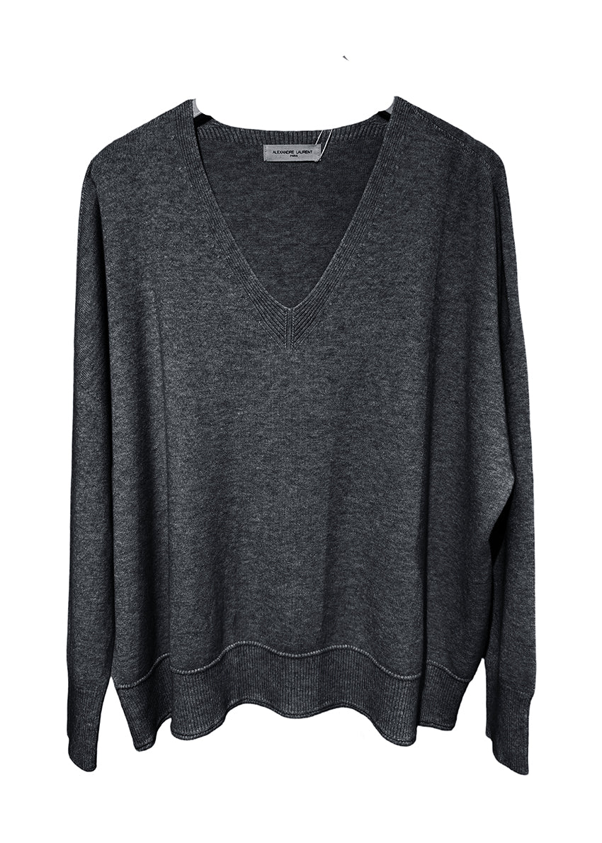 Gray sweater on a white background