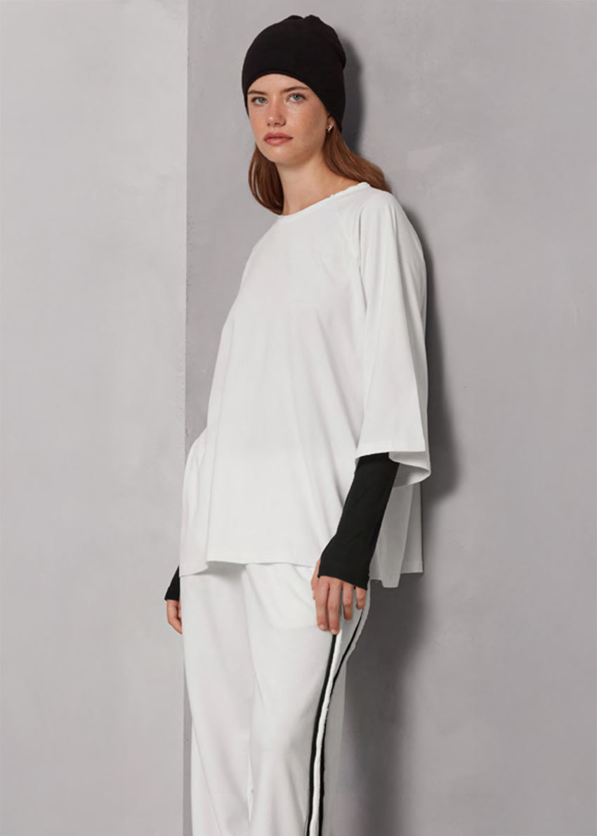 White long-sleeve shirt on a white background