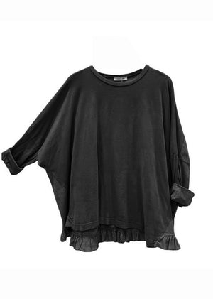 Black oversized sweatshirt on a white background