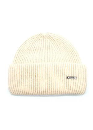 Unisex cornsilk beanie, artfully crafted from a luxurious melange of soft fibers. The color block design exudes effortless sophistication, providing endless styling possibilities.