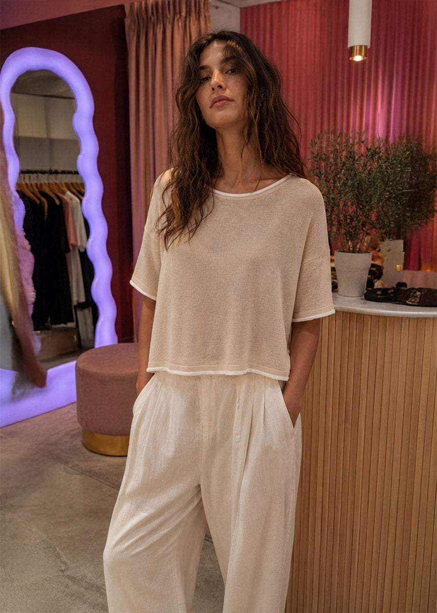 Borders Knit T-shirt