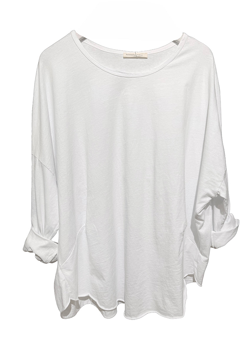 White oversized shirt on a white background