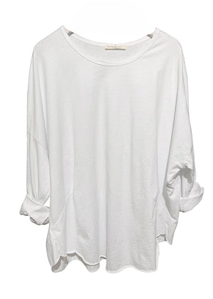 White oversized shirt on a white background