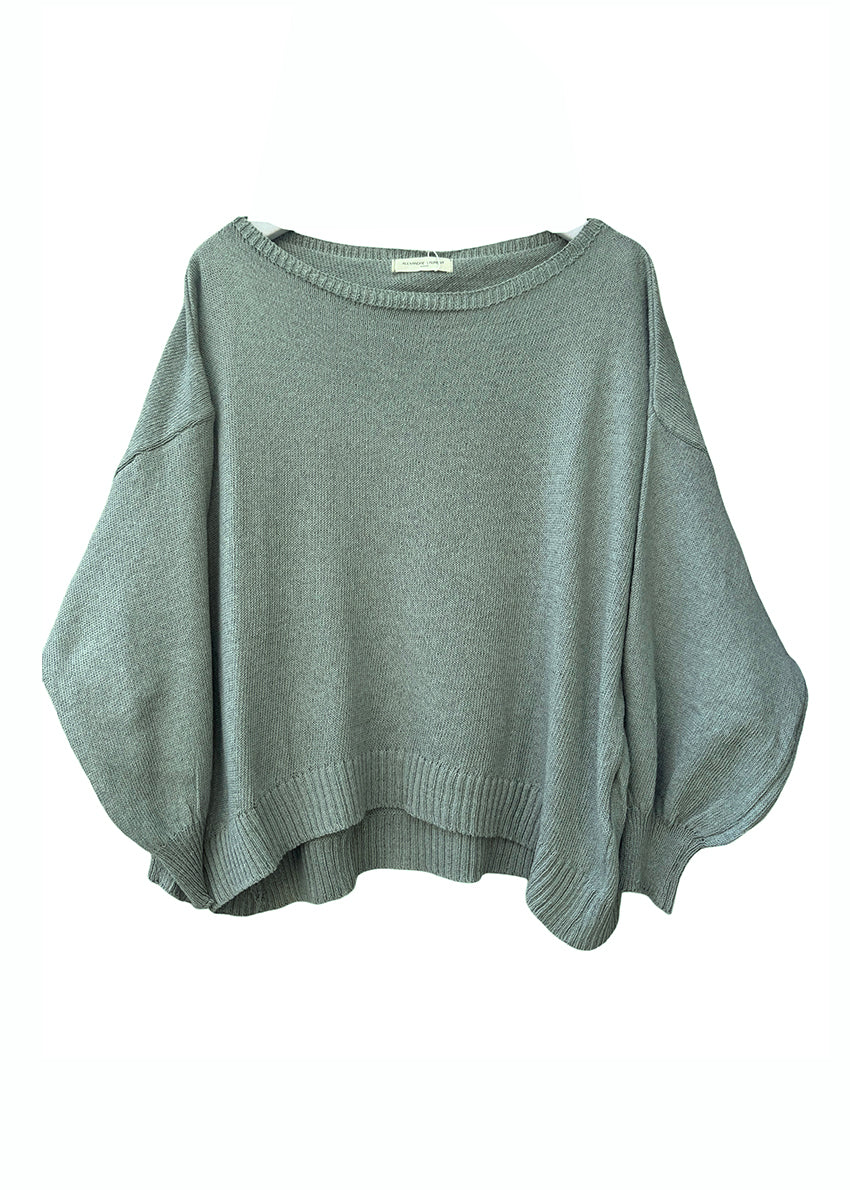 Gray  green sweater on a white background