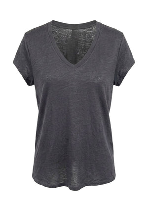 Dark gray t-shirt on a white background