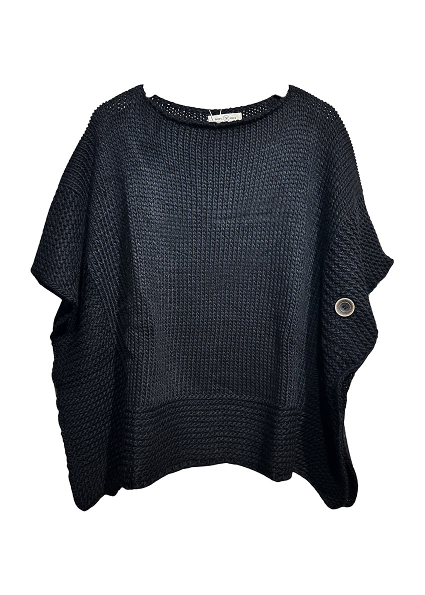 Black poncho on a white background 