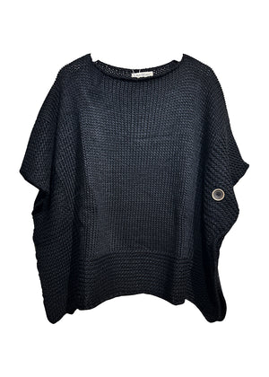 Black poncho on a white background 