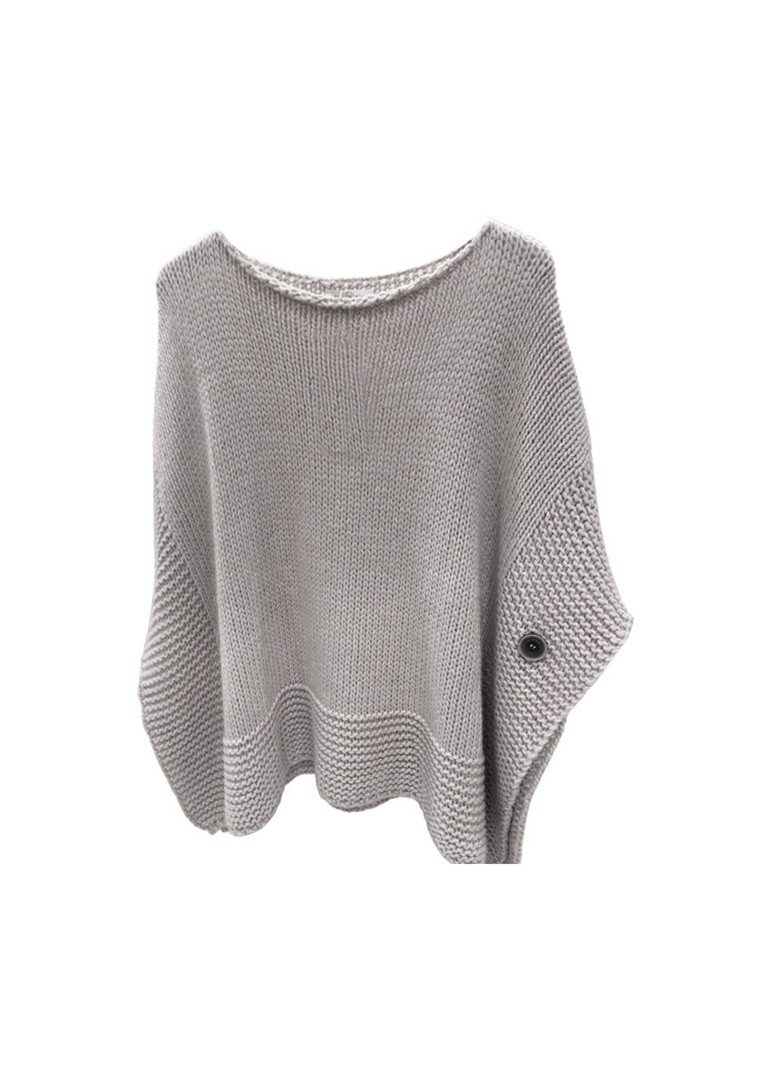 Grey poncho on a white background 