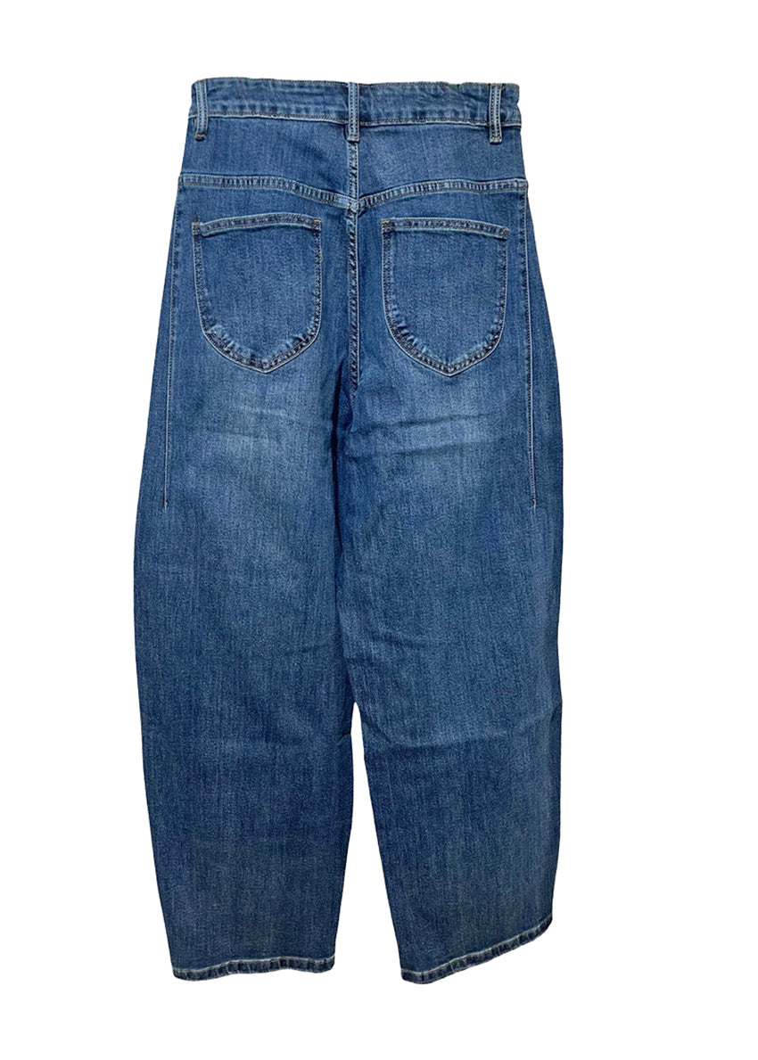 Blue jeans on a white background