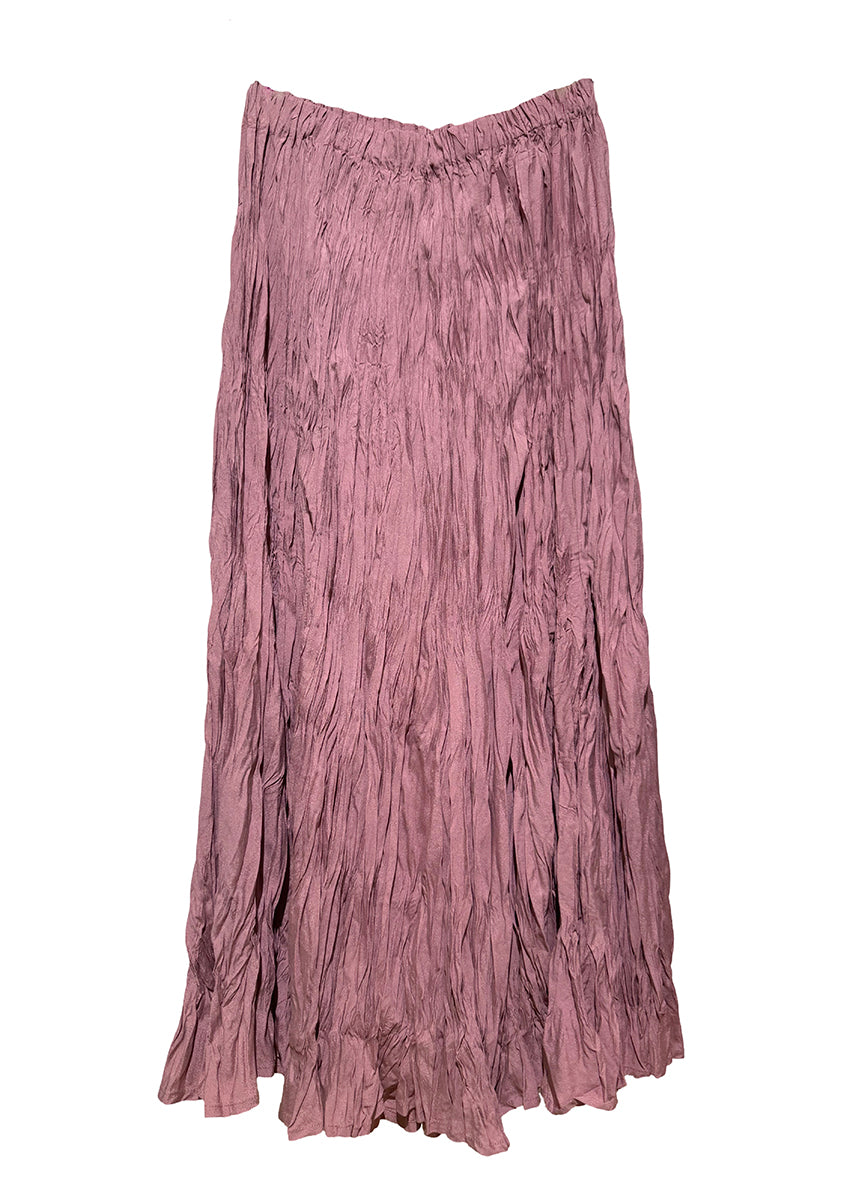 Pink textures skirt on a white background