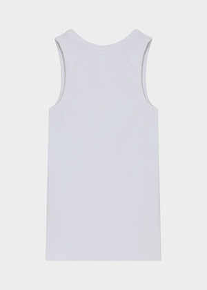 White tank top on a light gray background