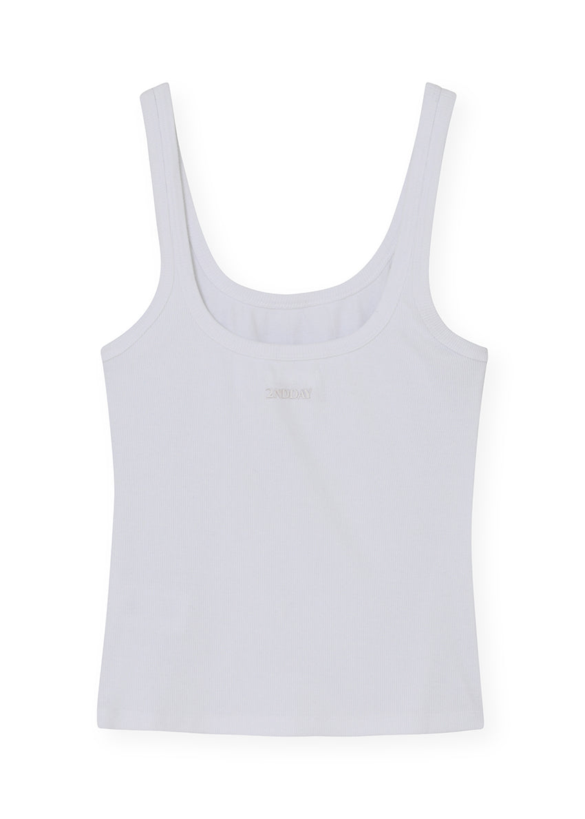 White tank top on a white background