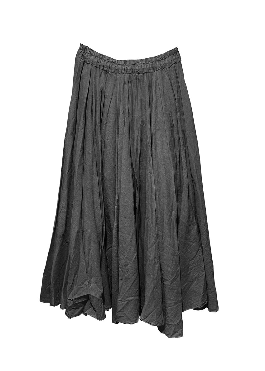 Women’s lightweight crinkled midi skirt in Black