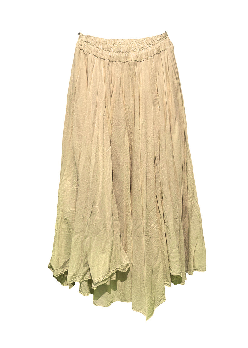 Women’s lightweight crinkled midi skirt in Burlywood