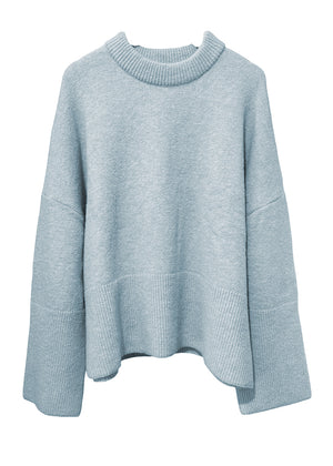 Light blue sweater on a white background