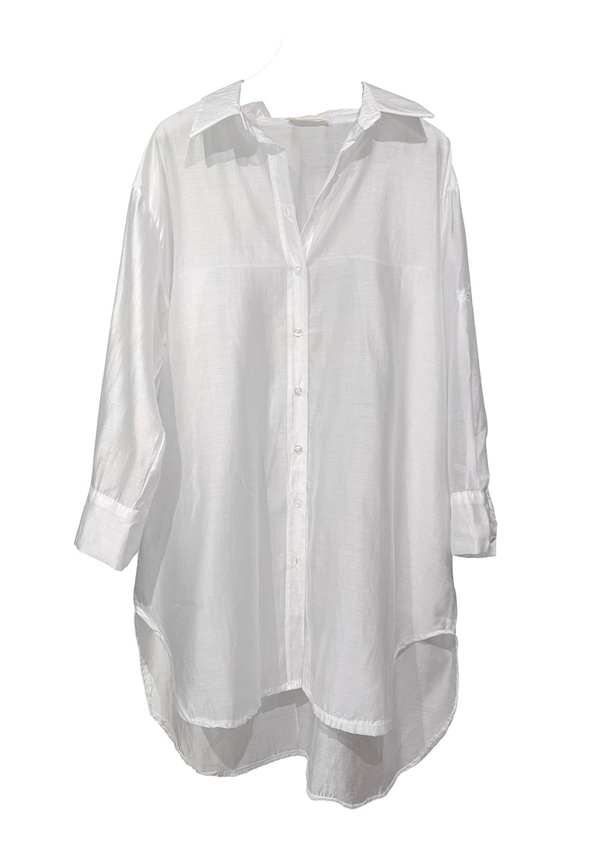 White button-up shirt on a white background