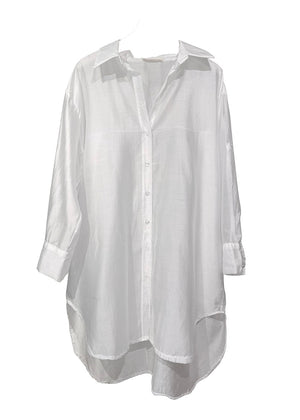 White button-up shirt on a white background