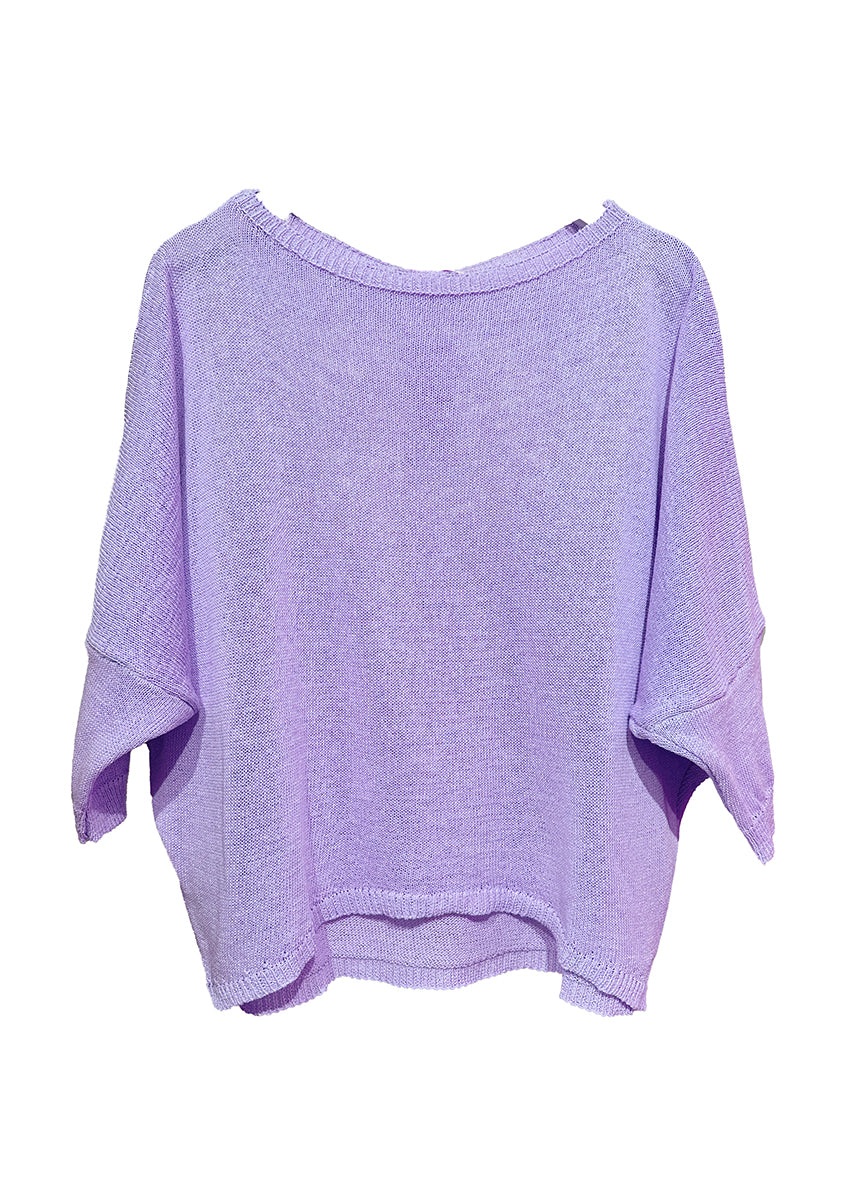 Thistle crop top - sweater that makes you feel like a teenager! Featuring a wide boat neckline. Its cropped cut and 3/4 sleeves