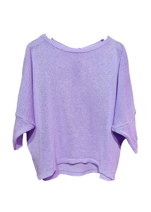 Thistle crop top - sweater that makes you feel like a teenager! Featuring a wide boat neckline. Its cropped cut and 3/4 sleeves