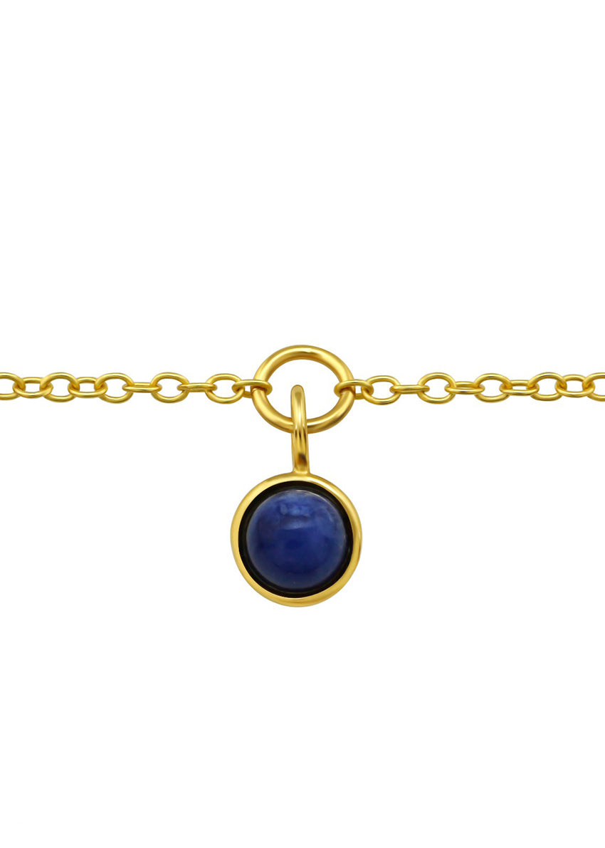 Silver Bracelet with Blue Stone