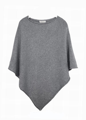 A grey poncho on a white background 