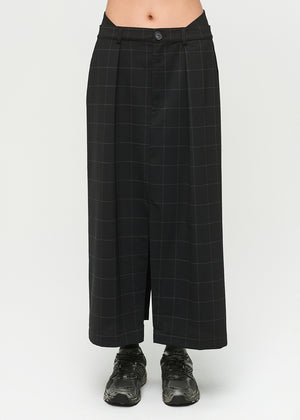 Black checkered skirt on a white background
