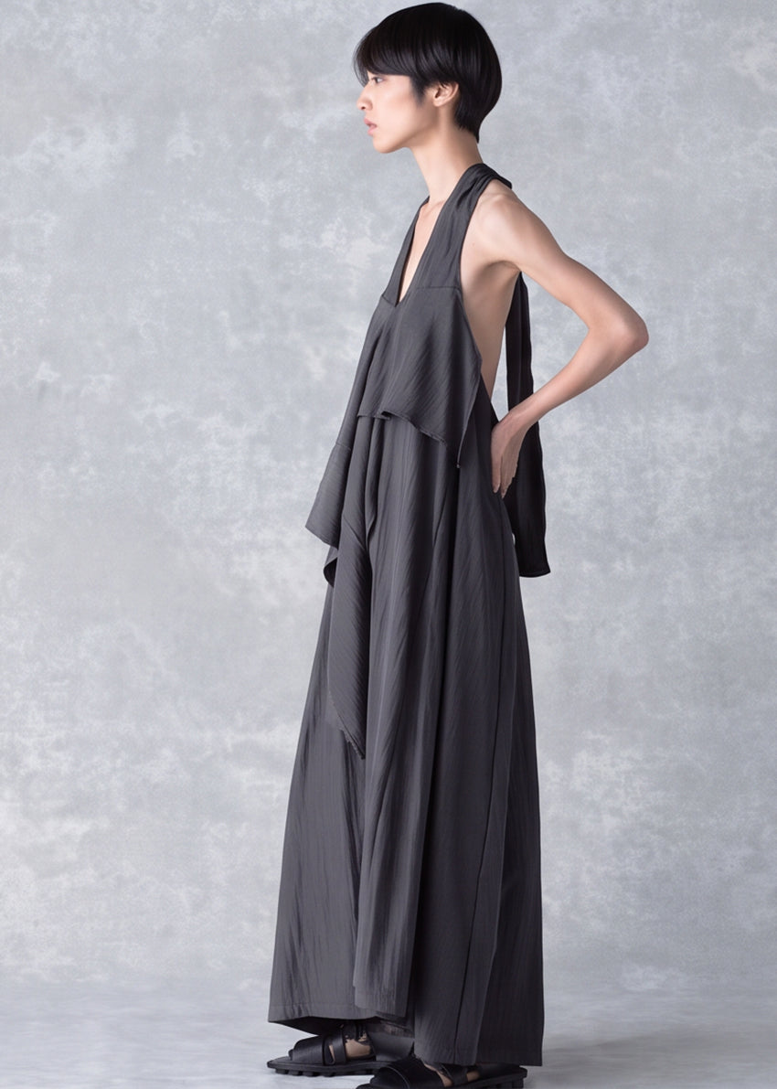 Fly, My Dear Dress Open Back Linen Maxi Dress with Pockets