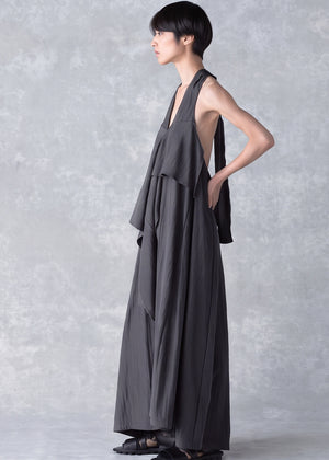 Fly, My Dear Dress Open Back Linen Maxi Dress with Pockets