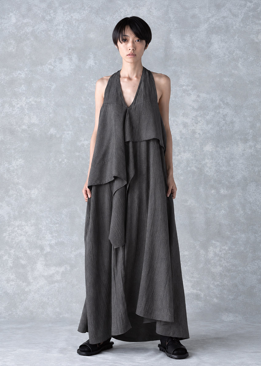 Fly, My Dear Dress Open Back Linen Maxi Dress with Pockets