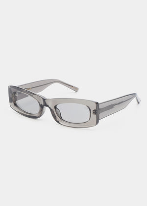 Clear frame sunglasses on a white background