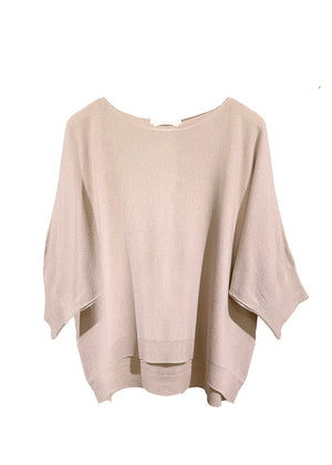 Beige sweater on a white background