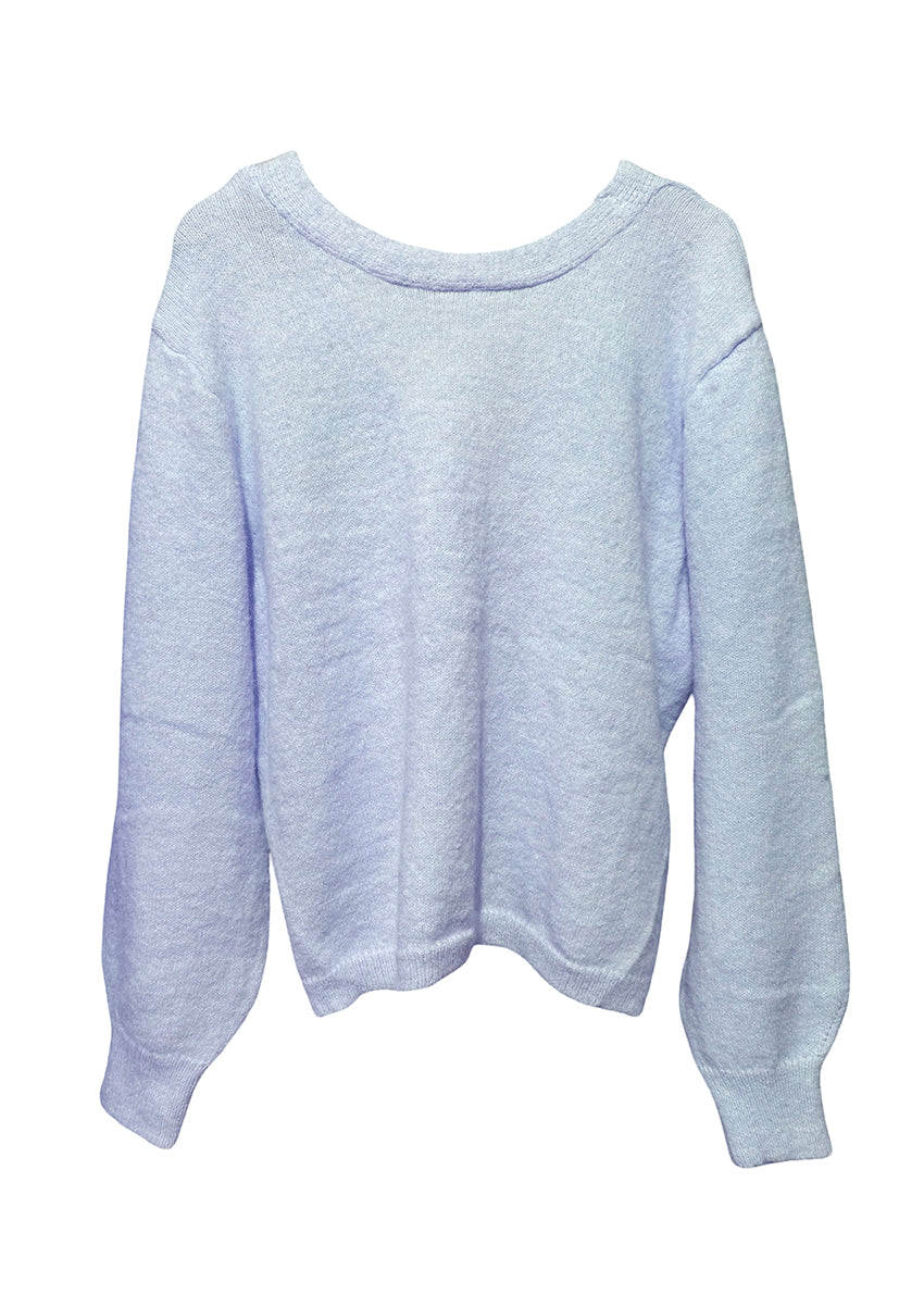 Light blue sweater on a white background