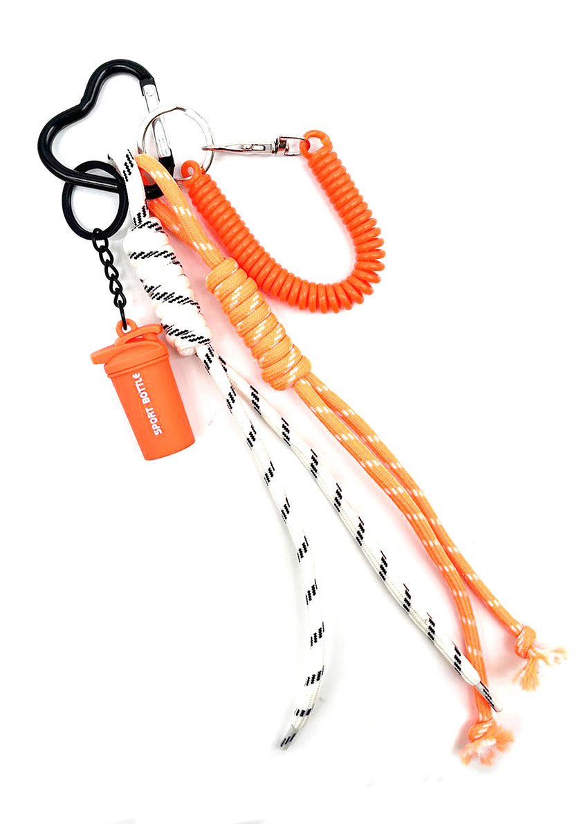 Colorful braided rope keychain charm with cute hearts bags cord . Handmade braided string hanging ornaments for your purse, a unique deco and a nice moody touch.