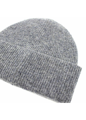 Unisex grey beanie, carefully crafted from 100% soft wool, non-scratchy and incredibly cozy.