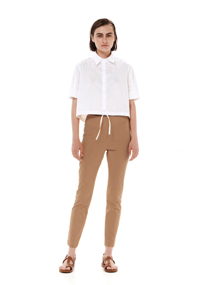 Beige pants on a white background