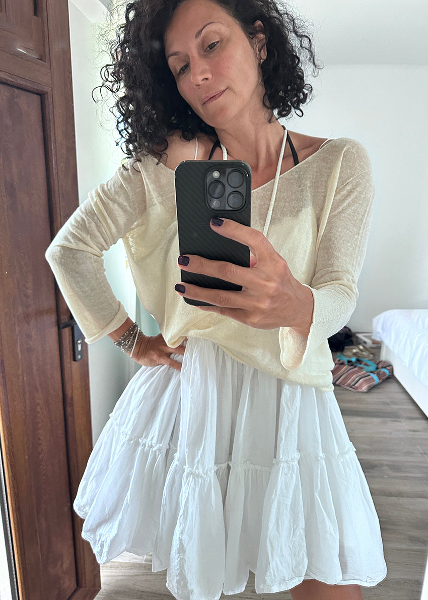 Glou CornSilk Short Sweater
