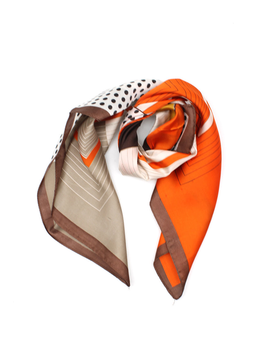 Petit Carre Scarf Sand And Dots
